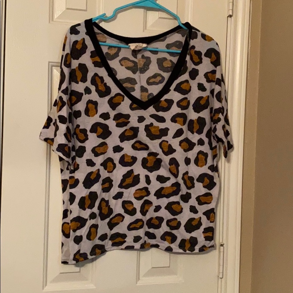 Large leapord blouse